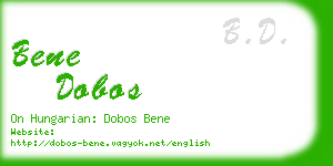 bene dobos business card